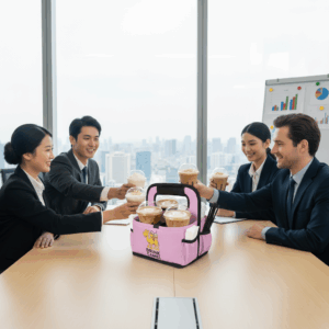 Pastel Pink Medium Drink Carrier